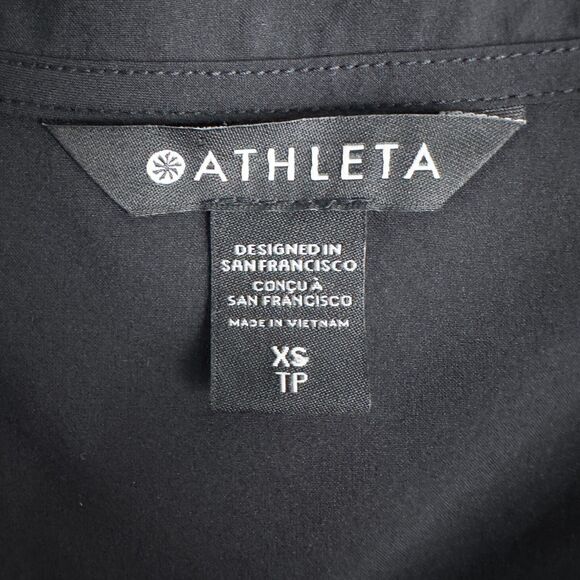 Athleta Marlow Maxi Dress Womens XS Black Side Slits Stretchy Oversized V Neck - Picture 3 of 16